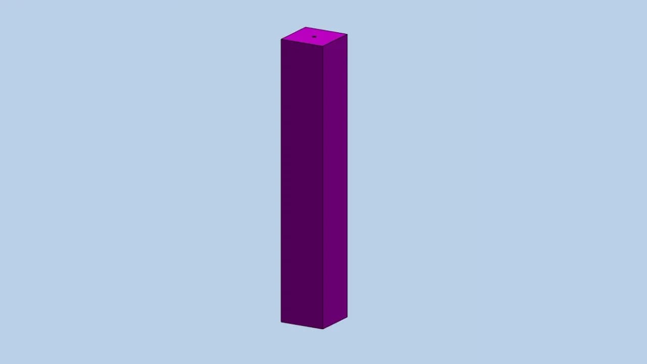 A precast column, square in this case, carrying load from the beams and slabs down to the foundation.